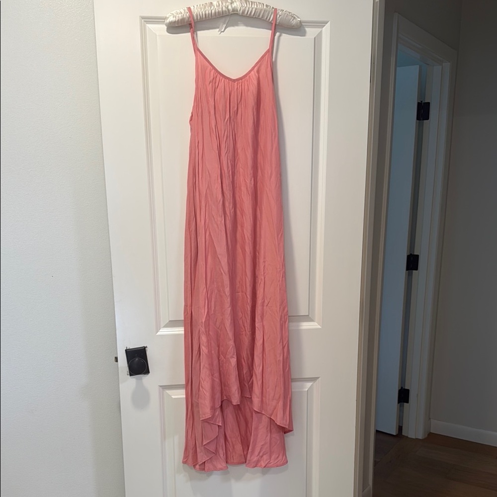 Elegant Pink/Melon Sleeveless Dress
